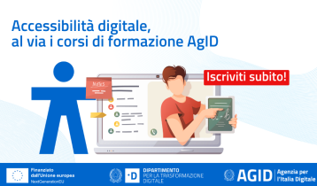 Vai alla notizia Accessibilità digitale: al via i corsi di formazione AgID! Iscrizioni aperte