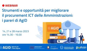 Vai alla notizia Al via un ciclo di webinar sui pareri di AgID per le iniziative ICT delle PA