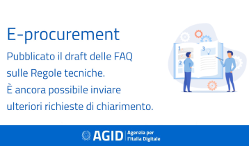 Vai alla notizia E-procurement: pubblicate FAQ sulle Regole tecniche per gli appalti digitali e materiali del 26/6