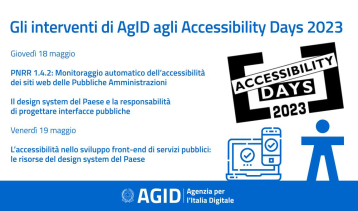 Vai alla notizia 18 e 19 maggio - Accessibility Days 2023