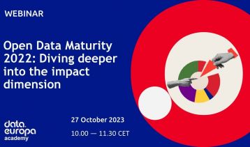 Vai alla notizia 27/10 - Webinar "Open Data Maturity Report 2022: Diving deeper into the impact dimension"