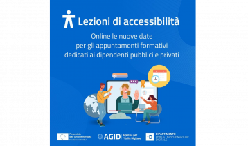Vai alla notizia Continuano gli appuntamenti formativi di AGID sull’accessibilità dei servizi pubblici digitali